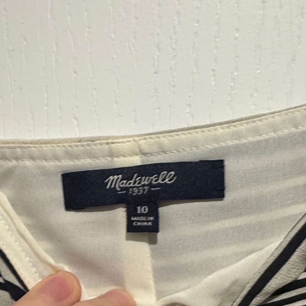 Madewell Black and White Striped Mini Dress - Picture 2 of 8